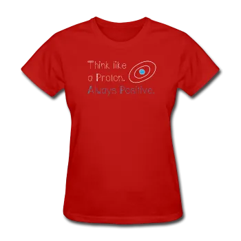 "Think like a Proton" (white) - Women's T-Shirt