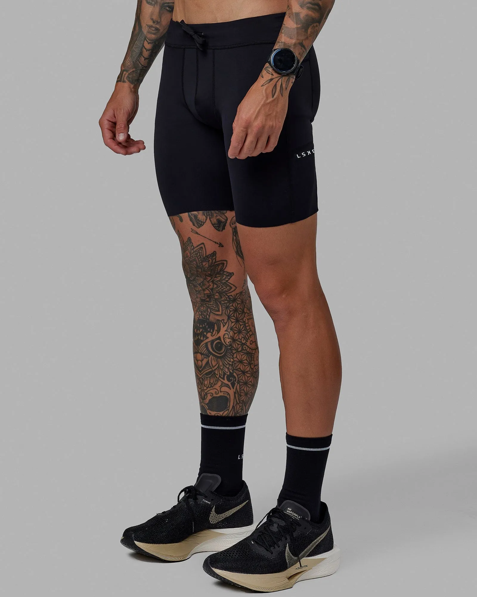 Race Day Short Tights 8" - Black