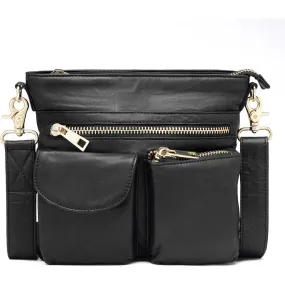 Raw and nice crossbody bag in soft leather / 15350 - Gold