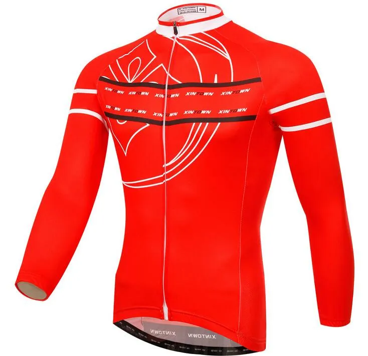 Red XINTOWN Long Sleeve Cycling Jersey Set