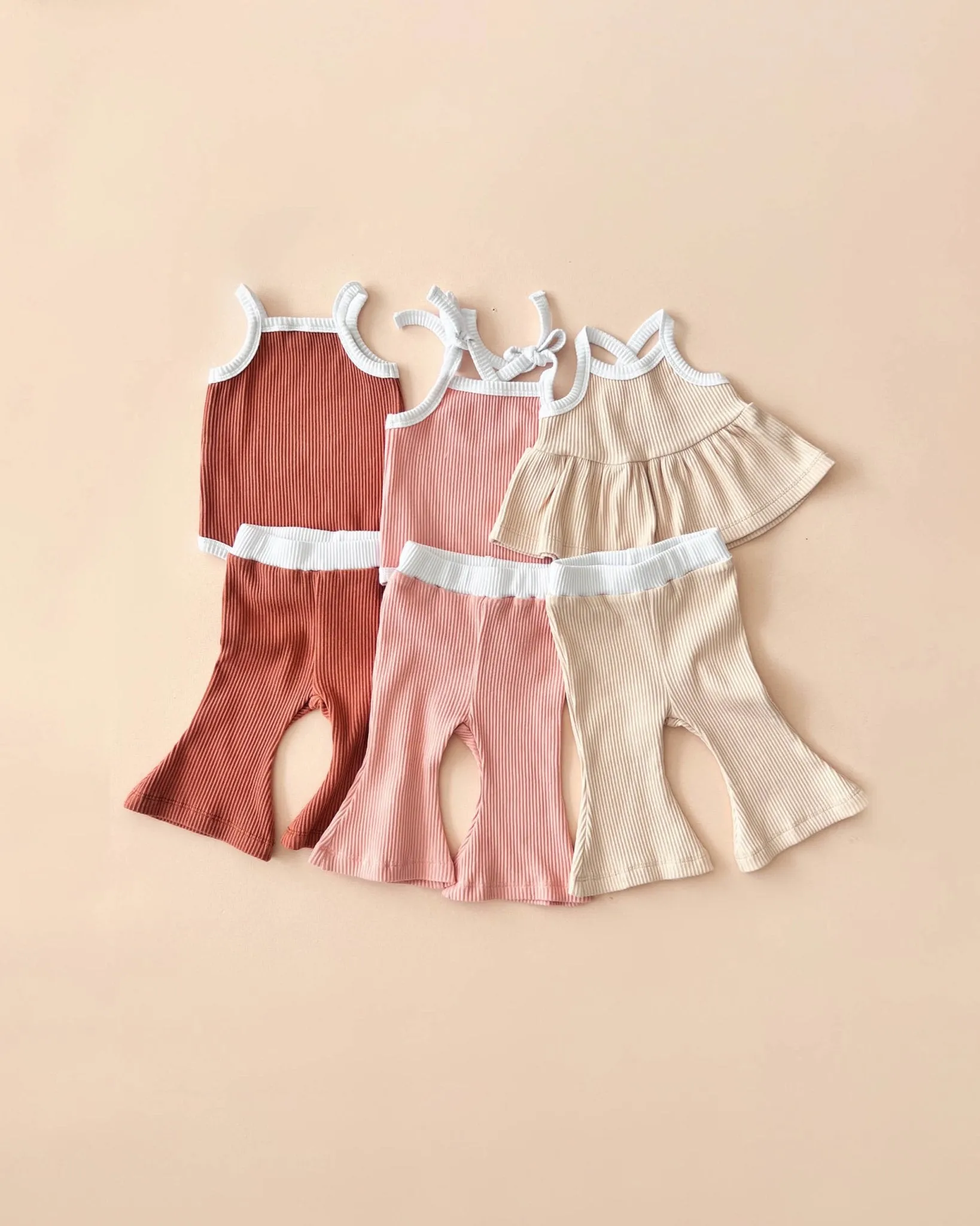 Ribbed Flare Set | Pink