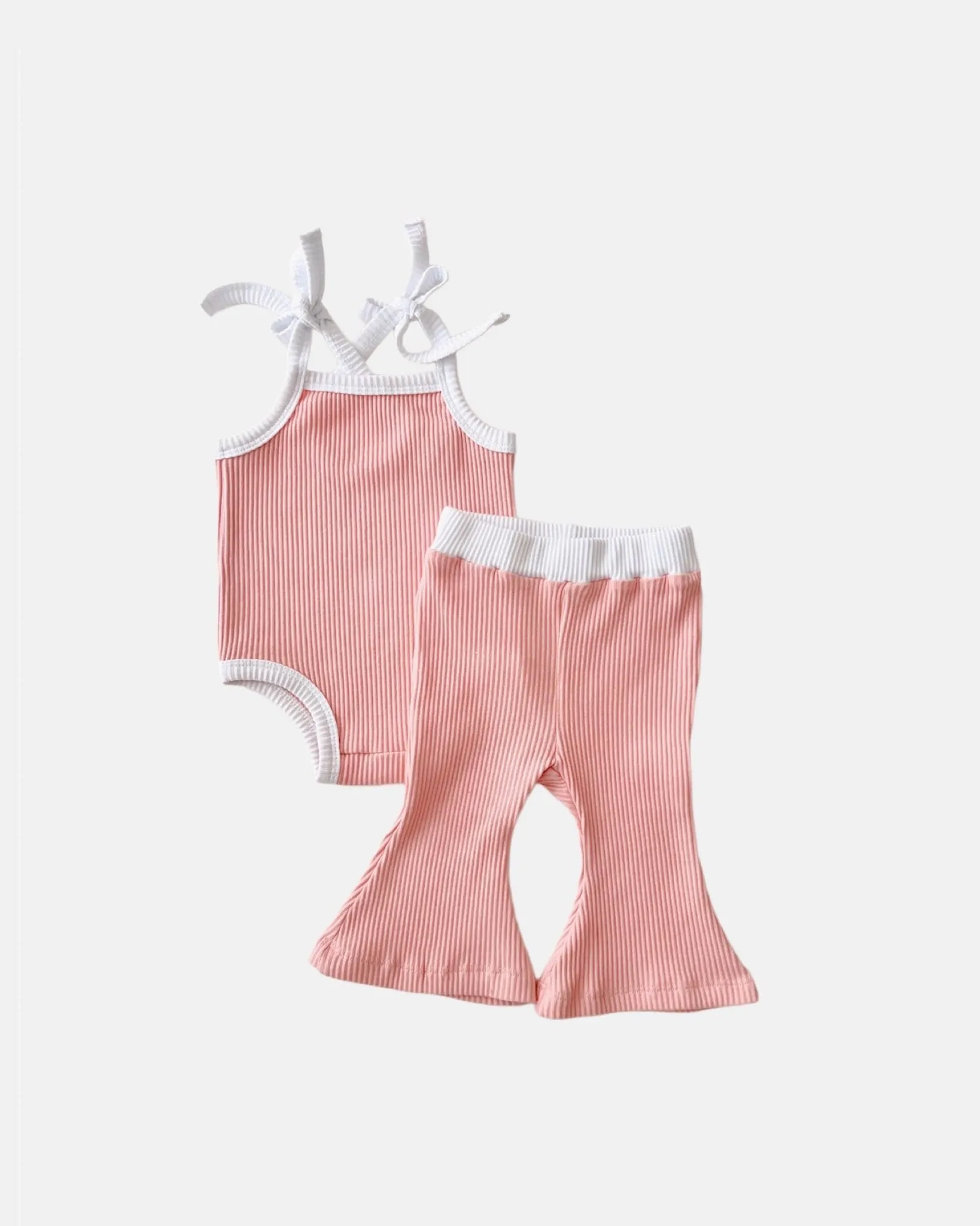 Ribbed Flare Set | Pink