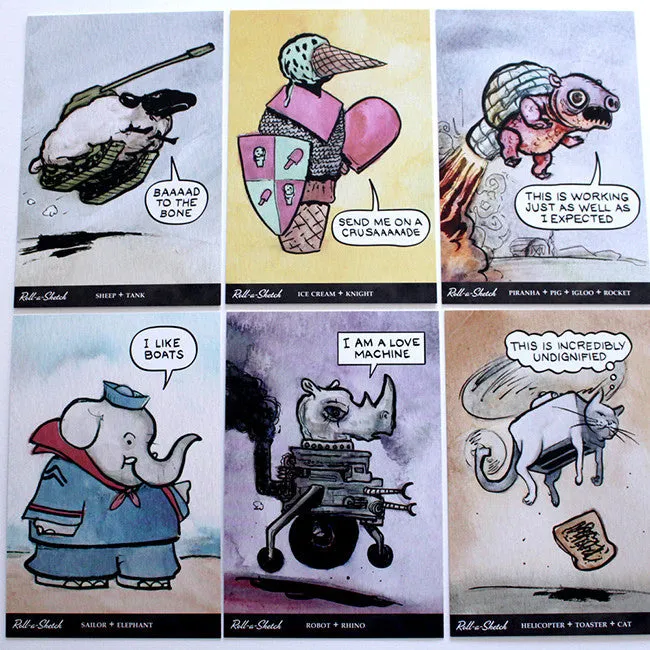 Roll-a-Sketch Postcards (Set of 12)