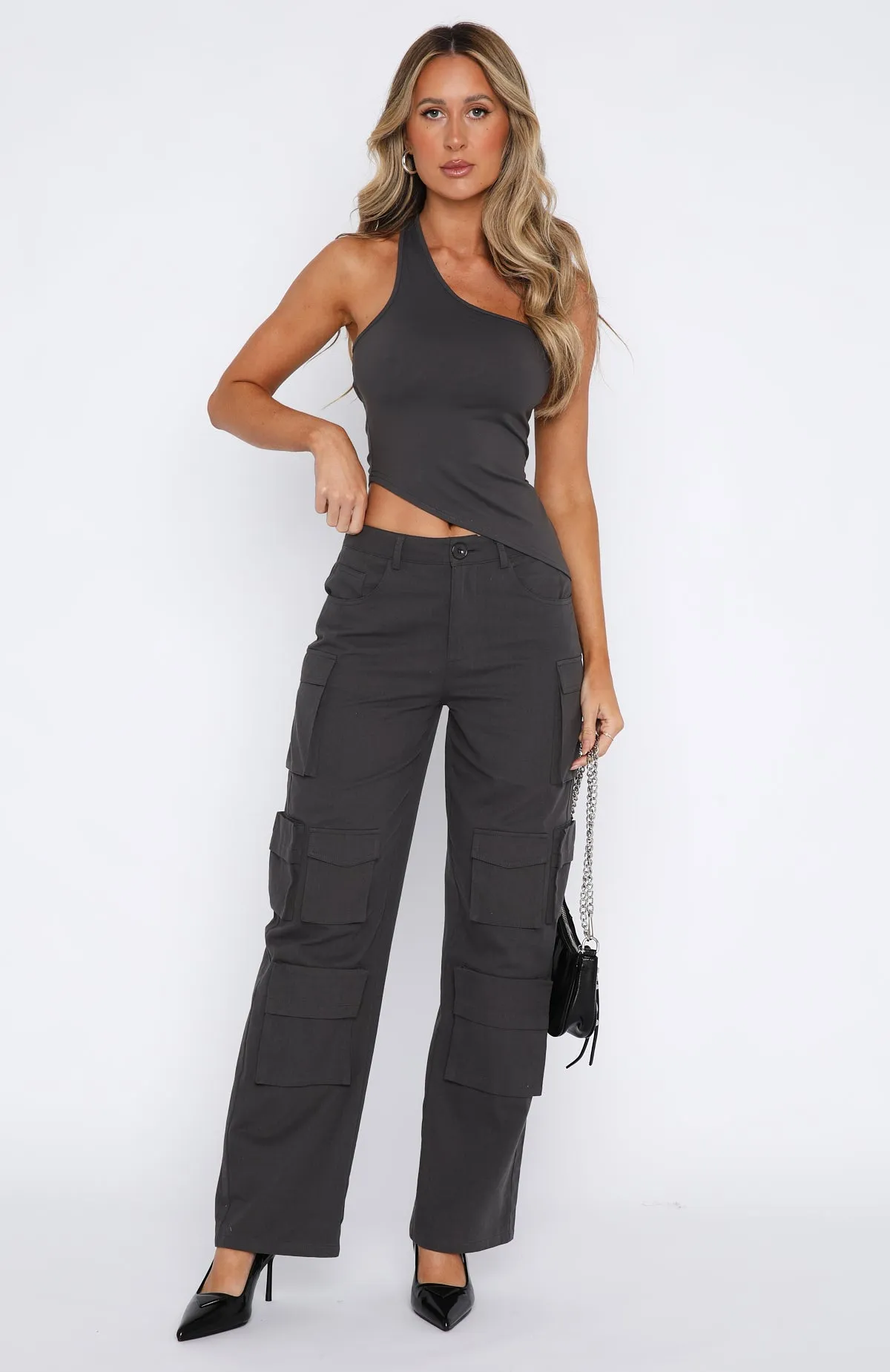 Run Right Back Pants Charcoal