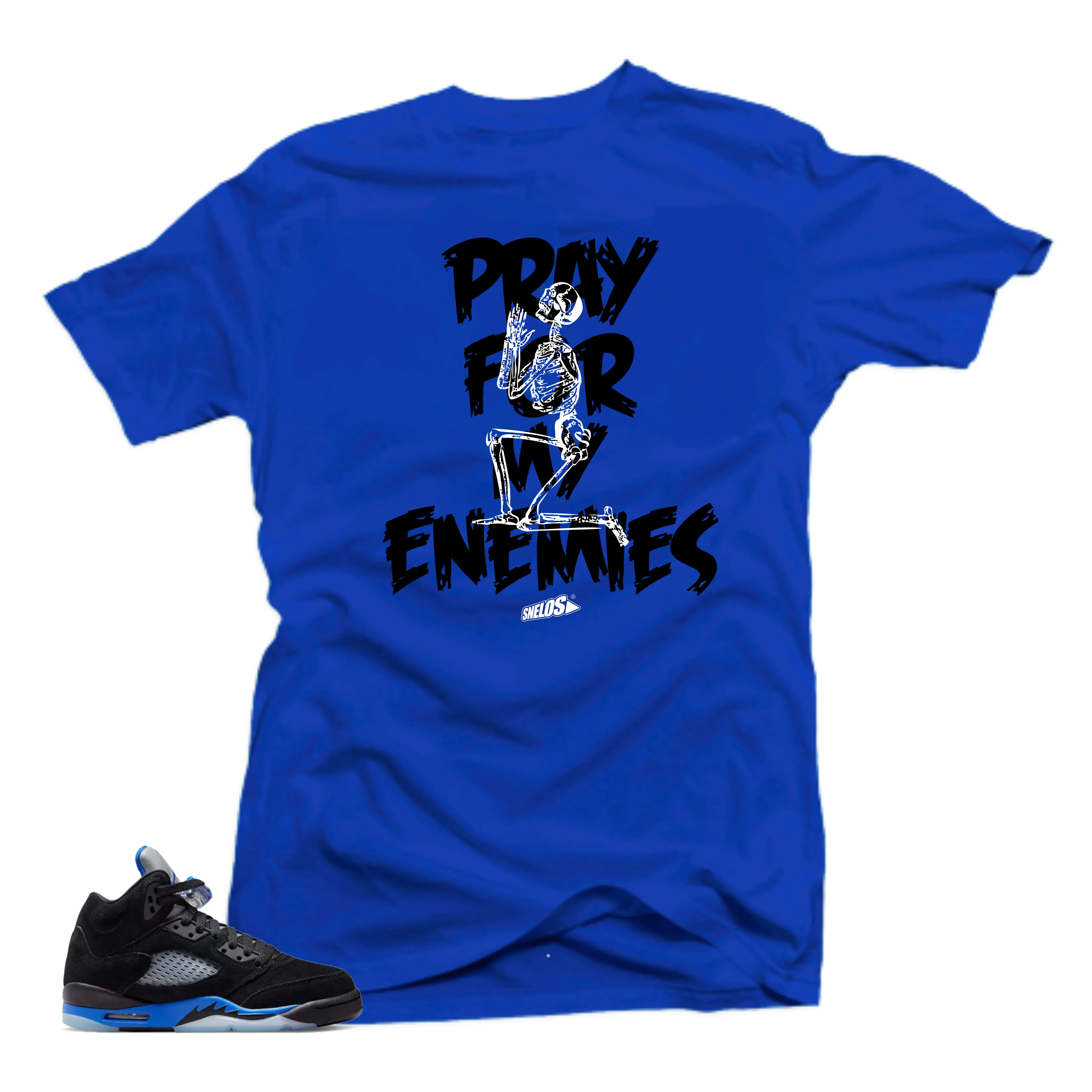 Shirt to Match Jordan 5 Racer Blue Sneakers-Enemies Tees