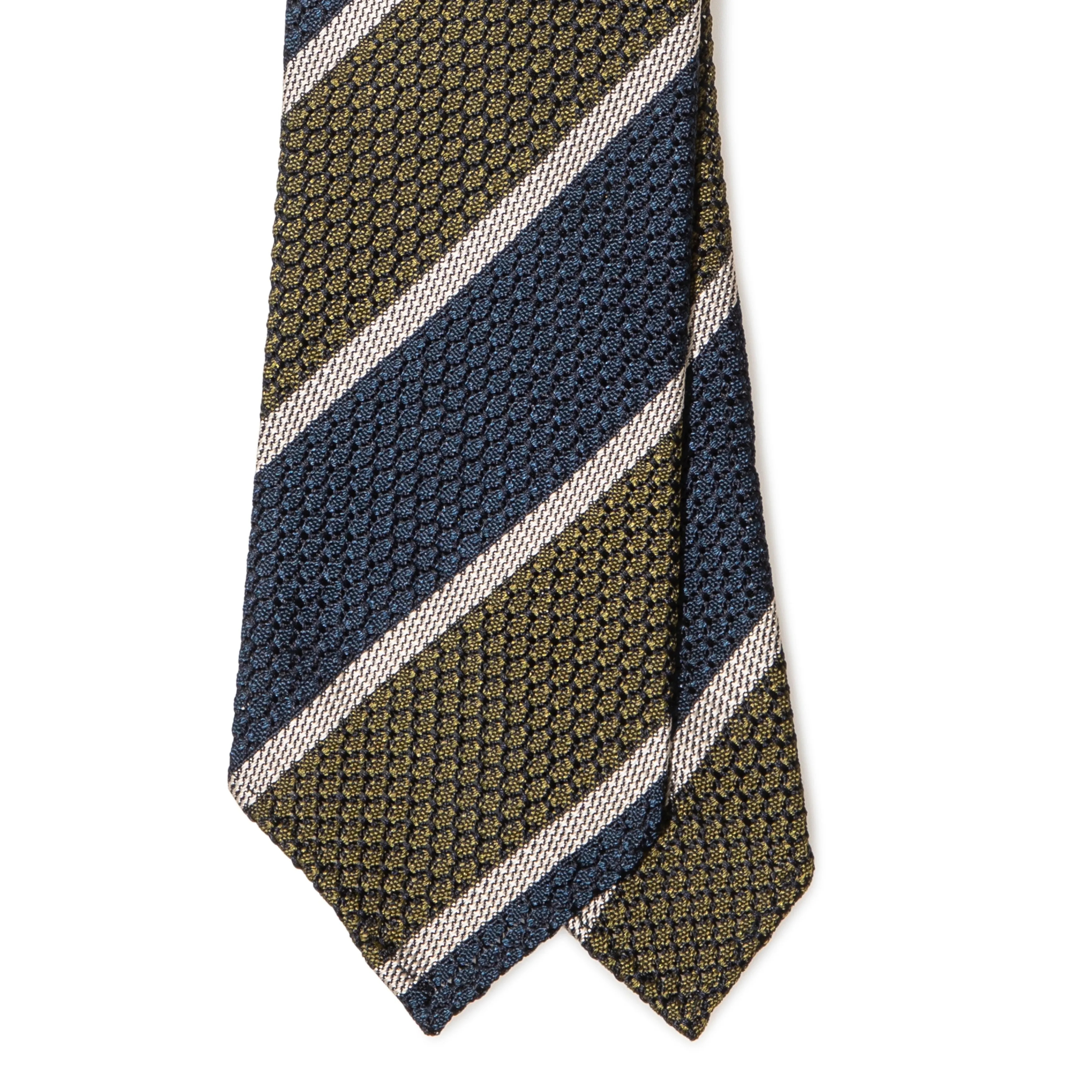 Silk Grenadine Stripe Hand-rolled Tie