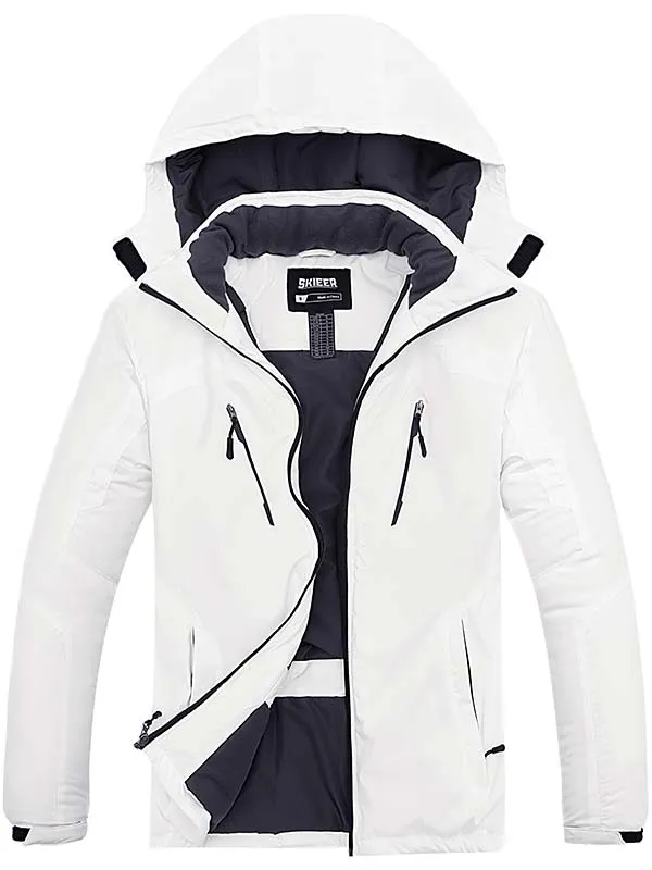 Skieer Men's Ski Jacket Waterproof Winter Snow Coat Windproof Snowboarding Jackets Warm Raincoat