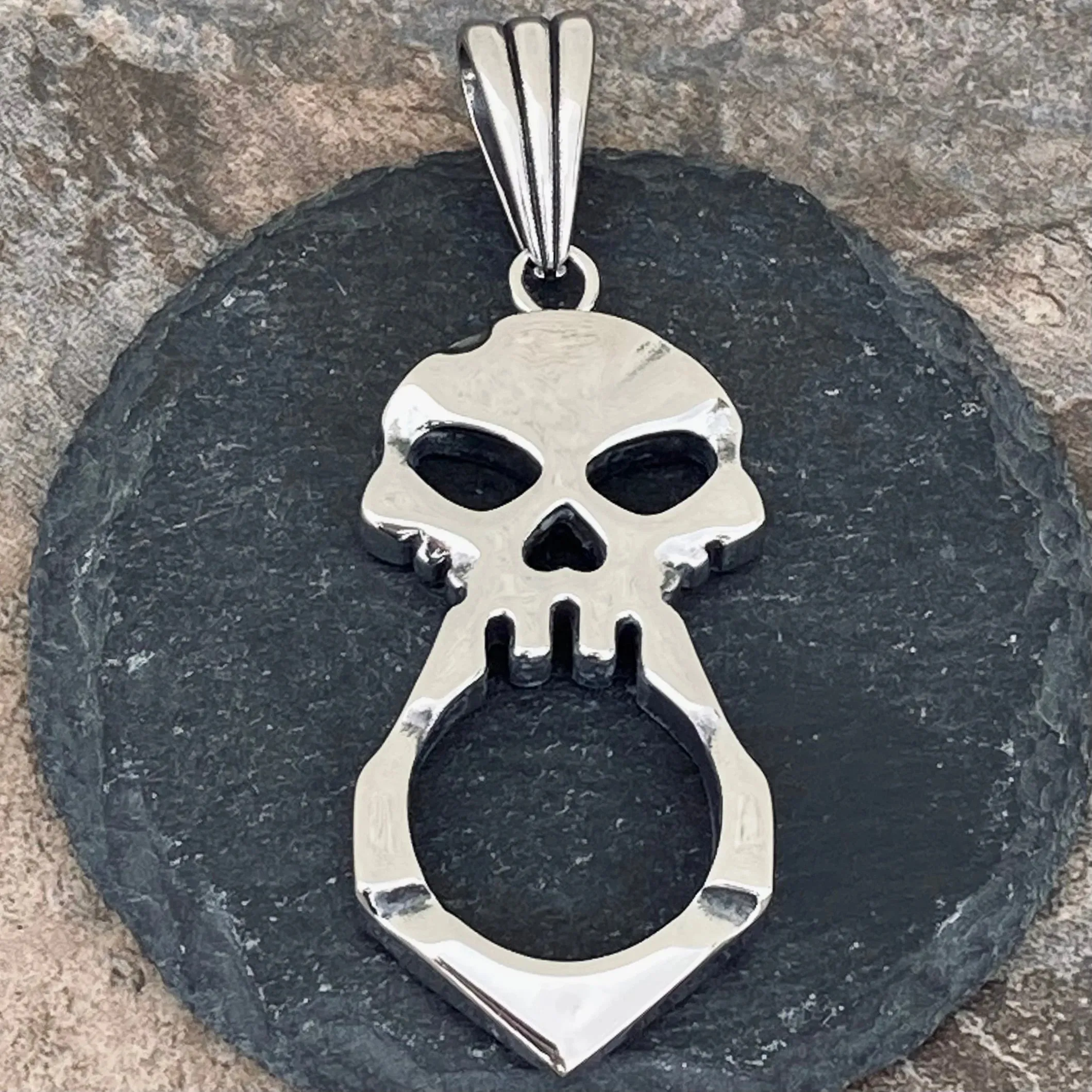 Skull Crusher Polished Pendant - Necklace (783)