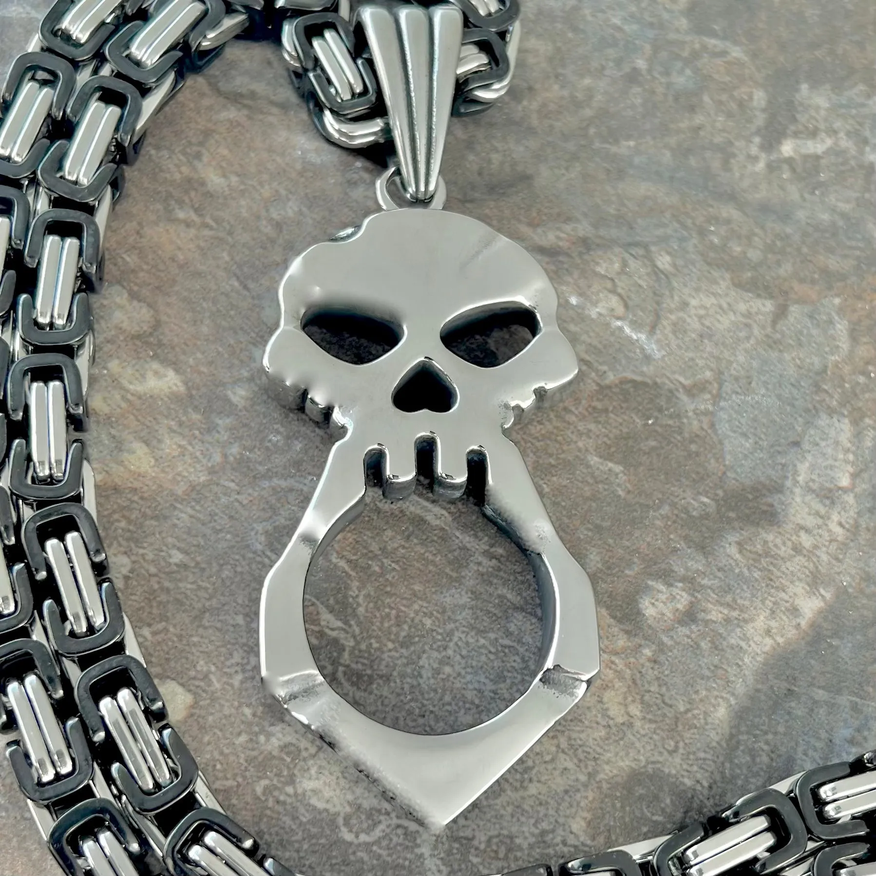 Skull Crusher Polished Pendant - Necklace (783)