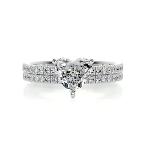 Stephanie Diamond Bridal Set -Platinum