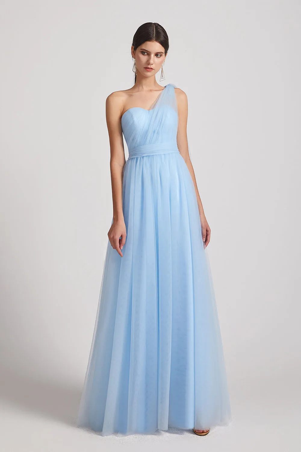 Strapless Sweetheart Floor Length Convertible Tulle Bridesmaid Dresses (AF0188)