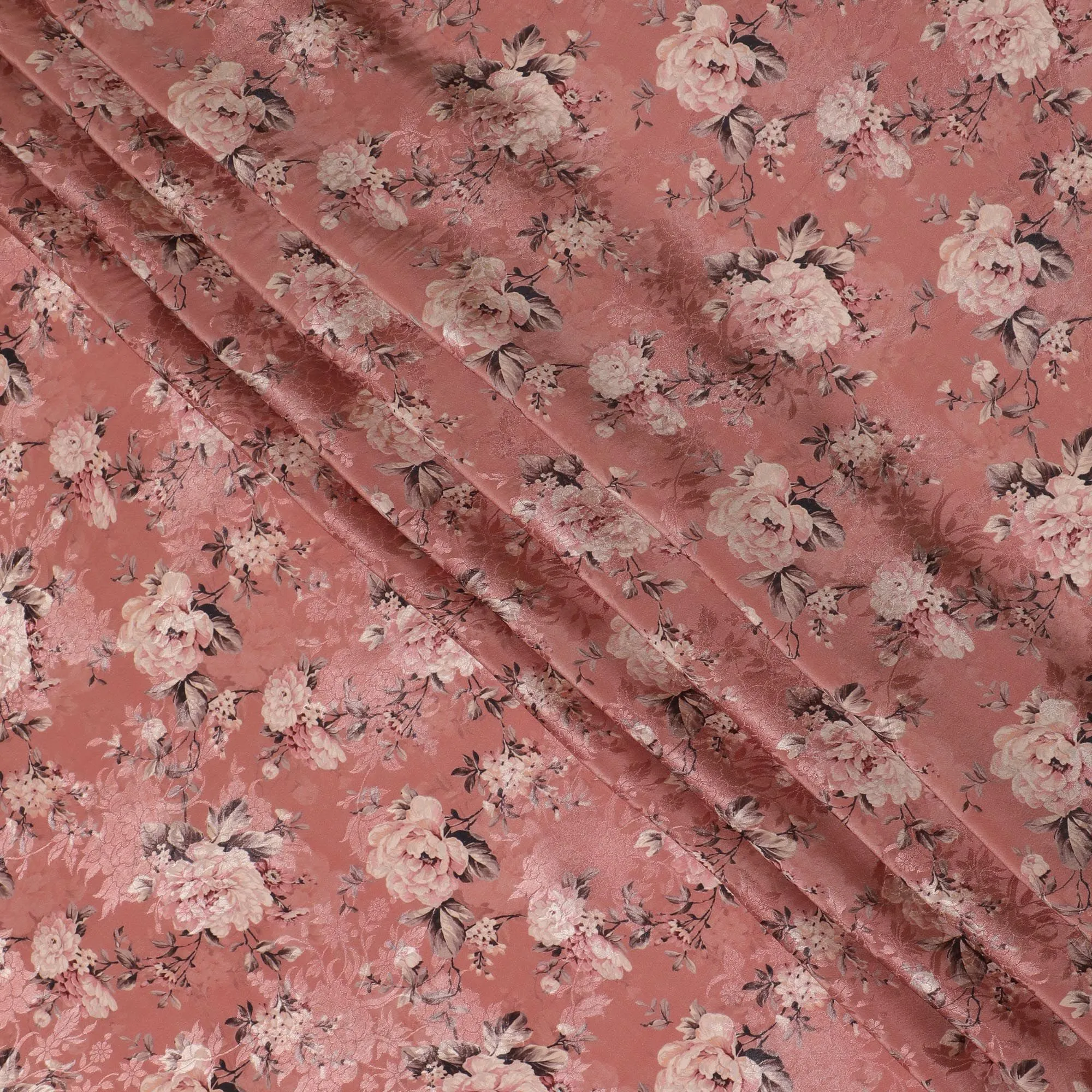 Terracotta Rose Viscose Crepe Fabric, 110cm Wide “ Rustic Charm-D18400