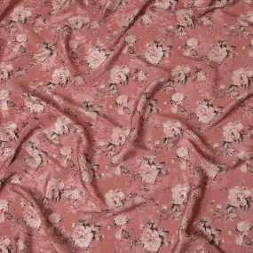 Terracotta Rose Viscose Crepe Fabric, 110cm Wide “ Rustic Charm-D18400