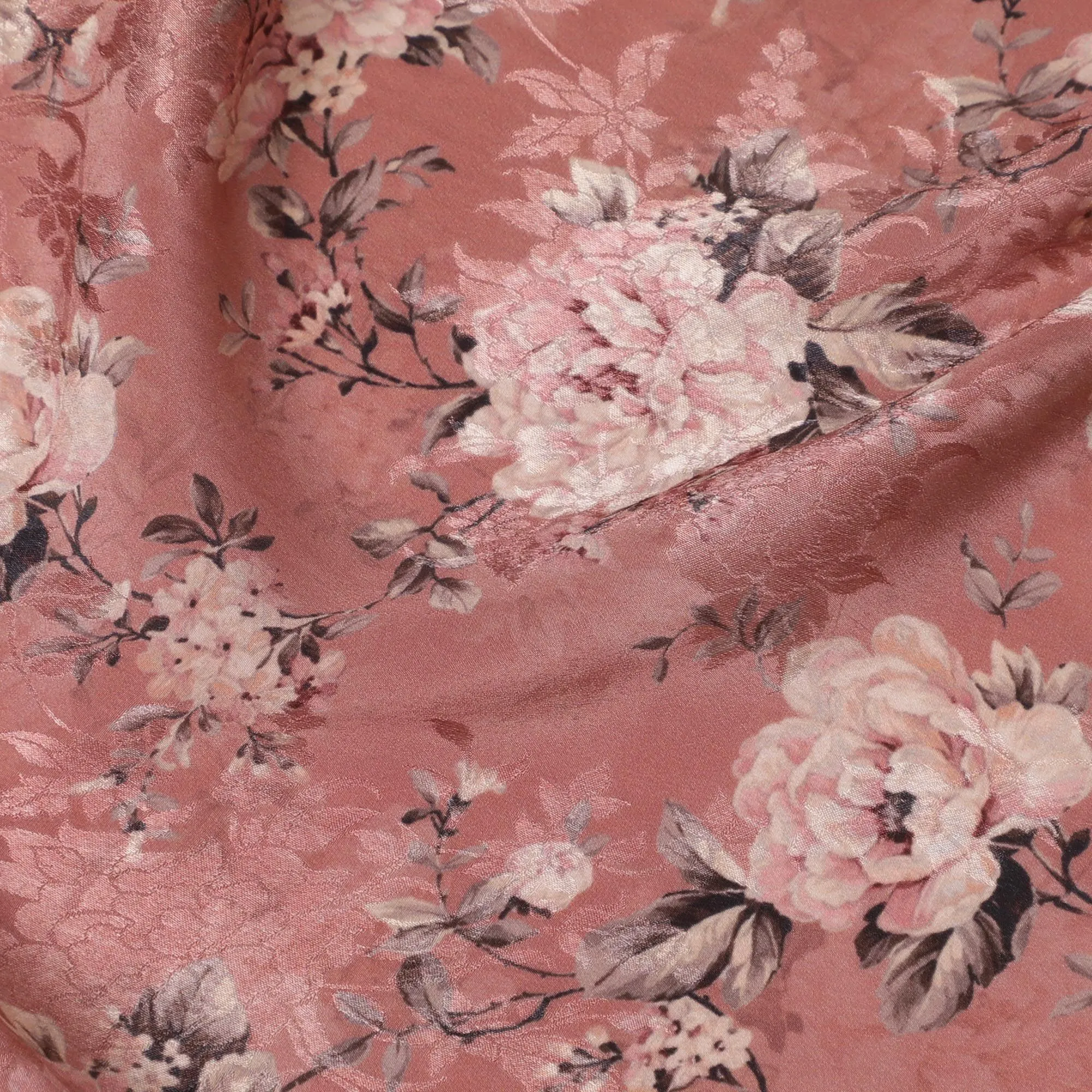 Terracotta Rose Viscose Crepe Fabric, 110cm Wide “ Rustic Charm-D18400