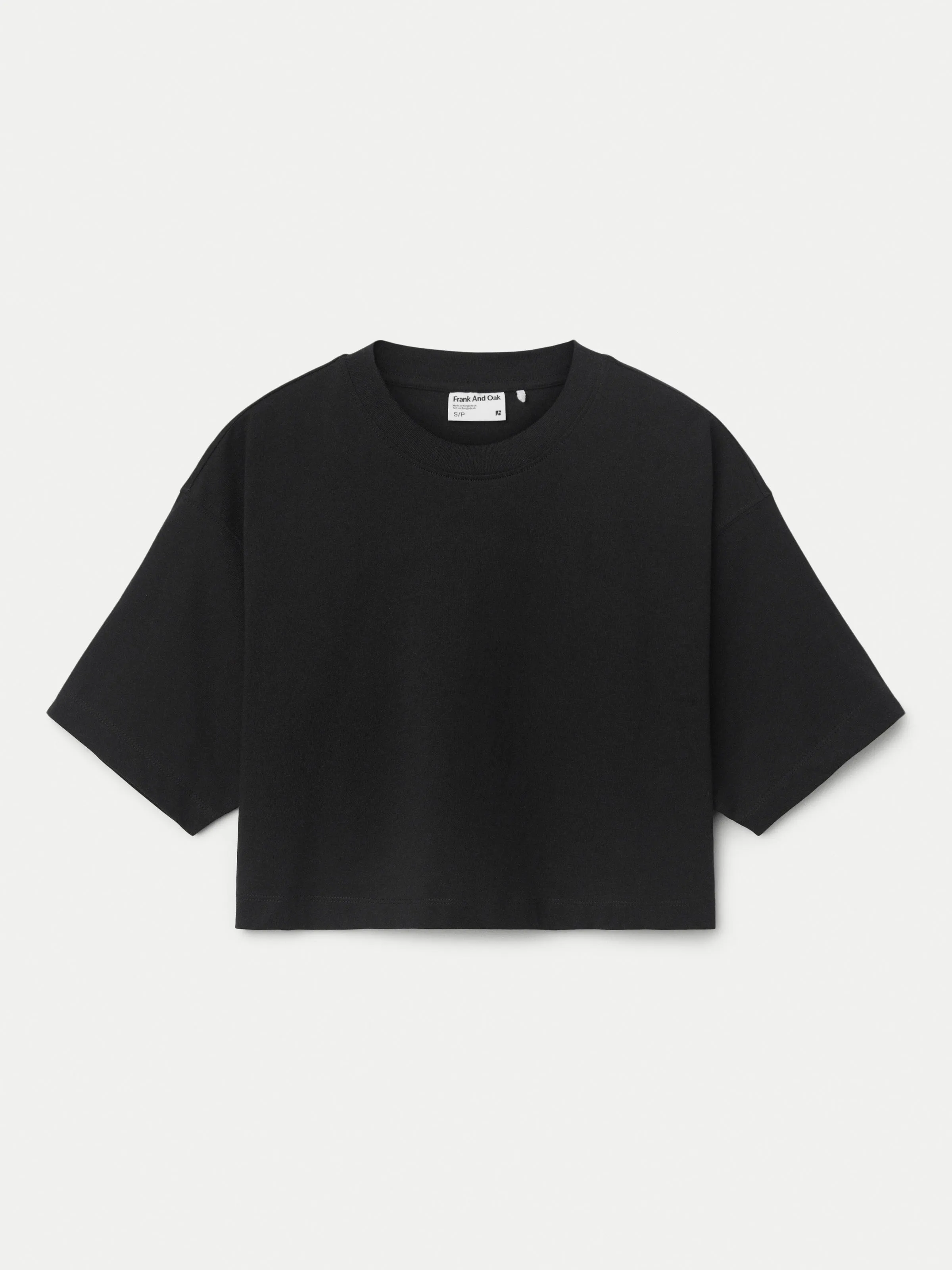 The Cropped Boxy T-Shirt in Black