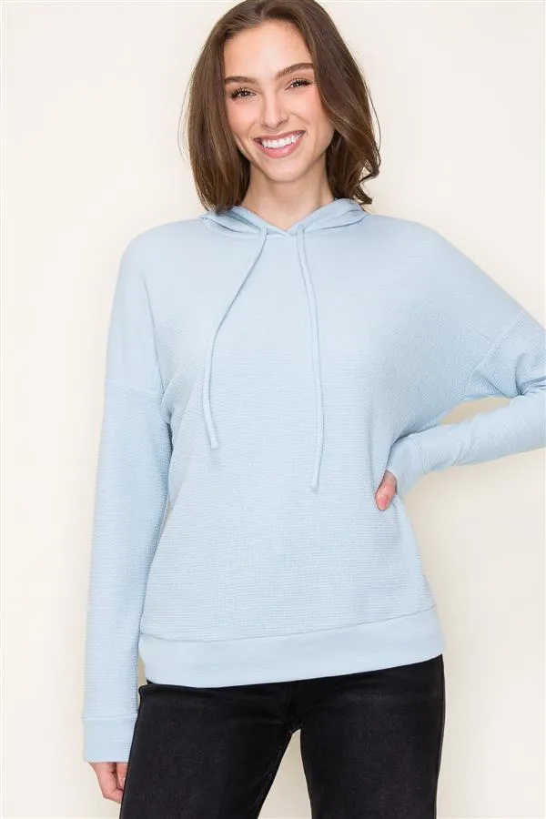 The Gia Textured Hoodie Top