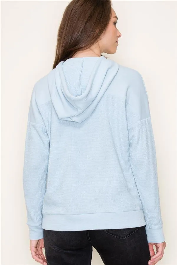 The Gia Textured Hoodie Top