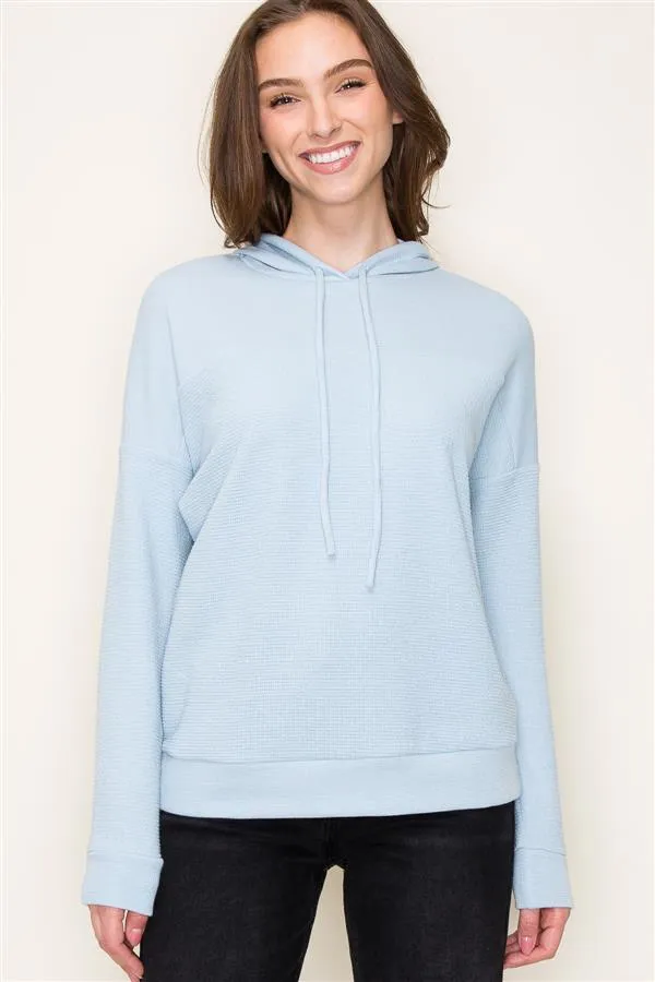 The Gia Textured Hoodie Top