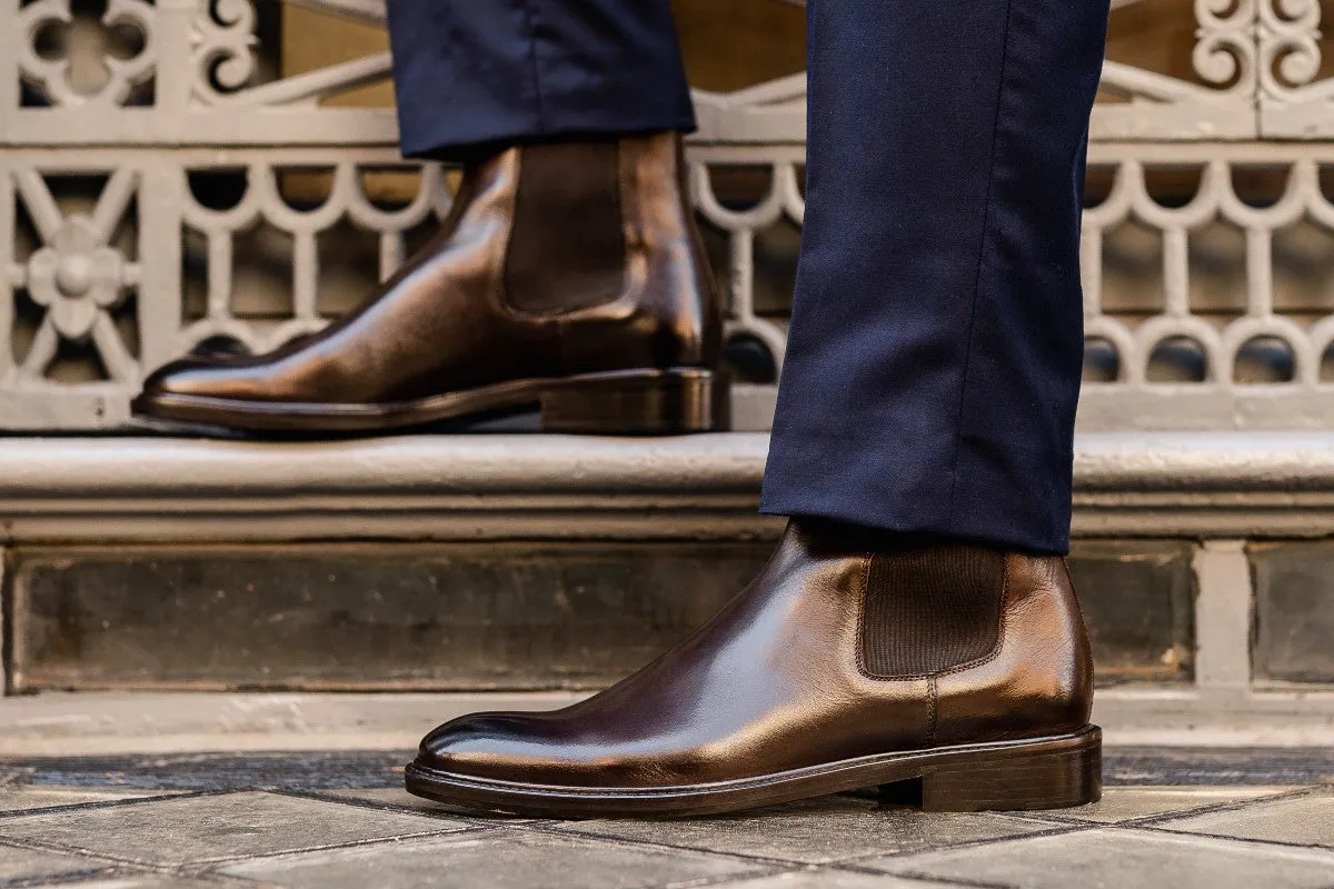 The Gian Carlo Chelsea Boot - Dark Brown Chocolate