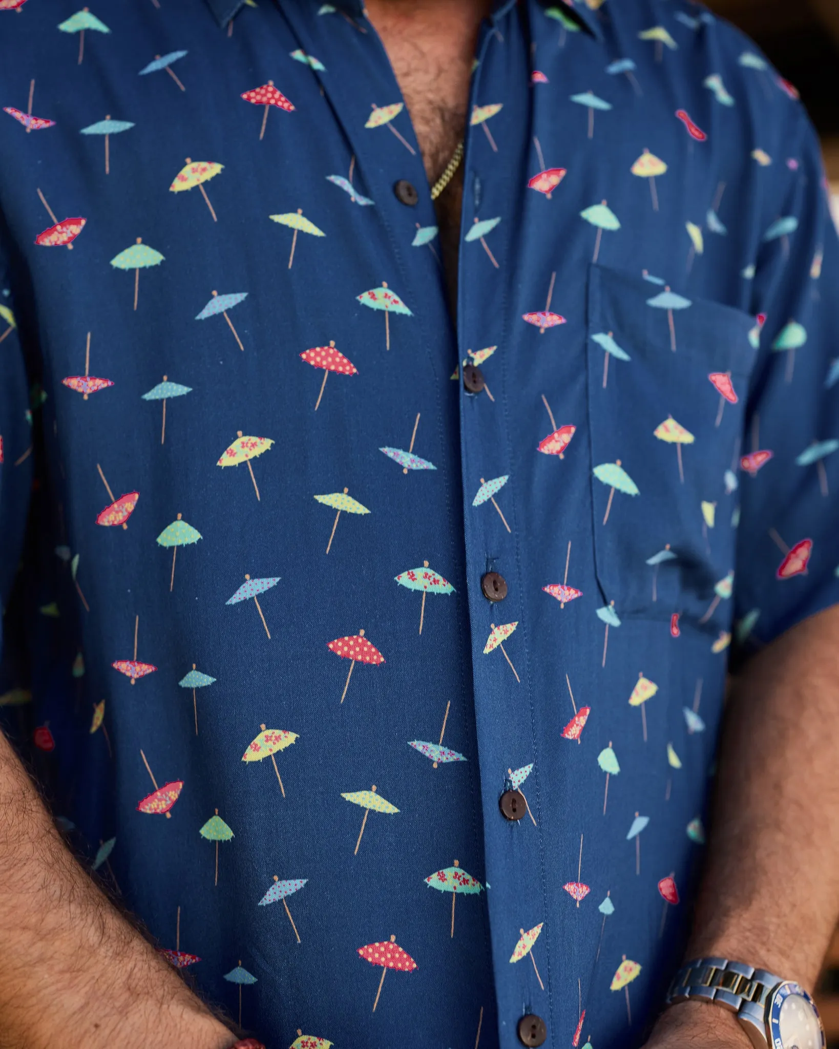 The Open Bar - Navy Short Sleeve Shirt