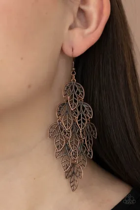 The Shakedown - Copper Paparazzi Earrings