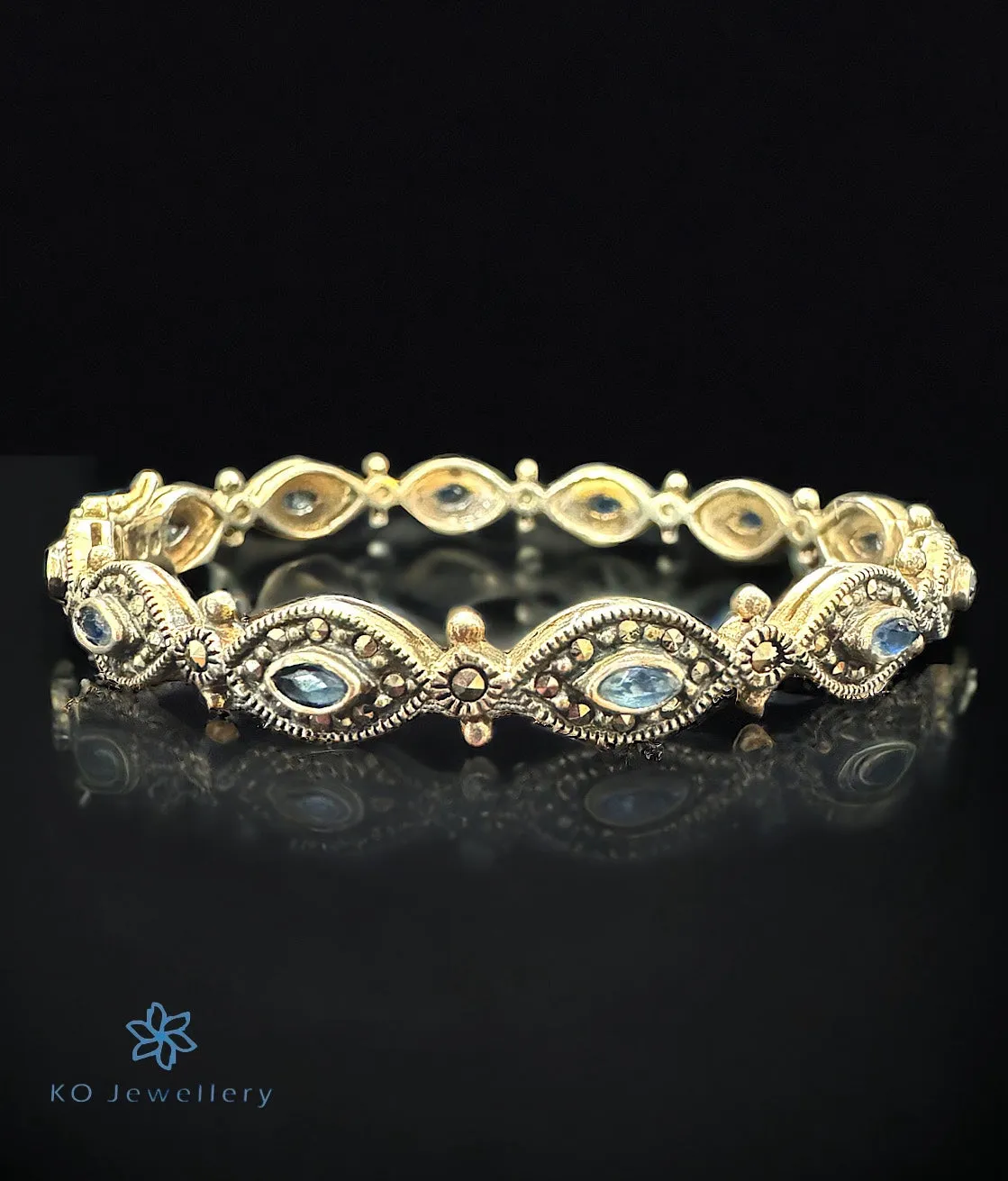 The Sparkle Marcasite Silver Openable Bracelet