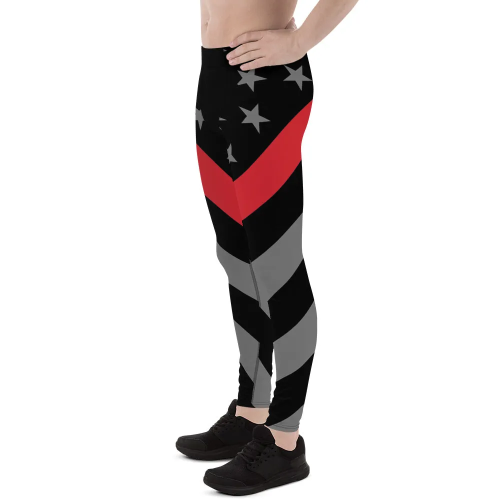 Thin Red Line Flag Men's Leggings