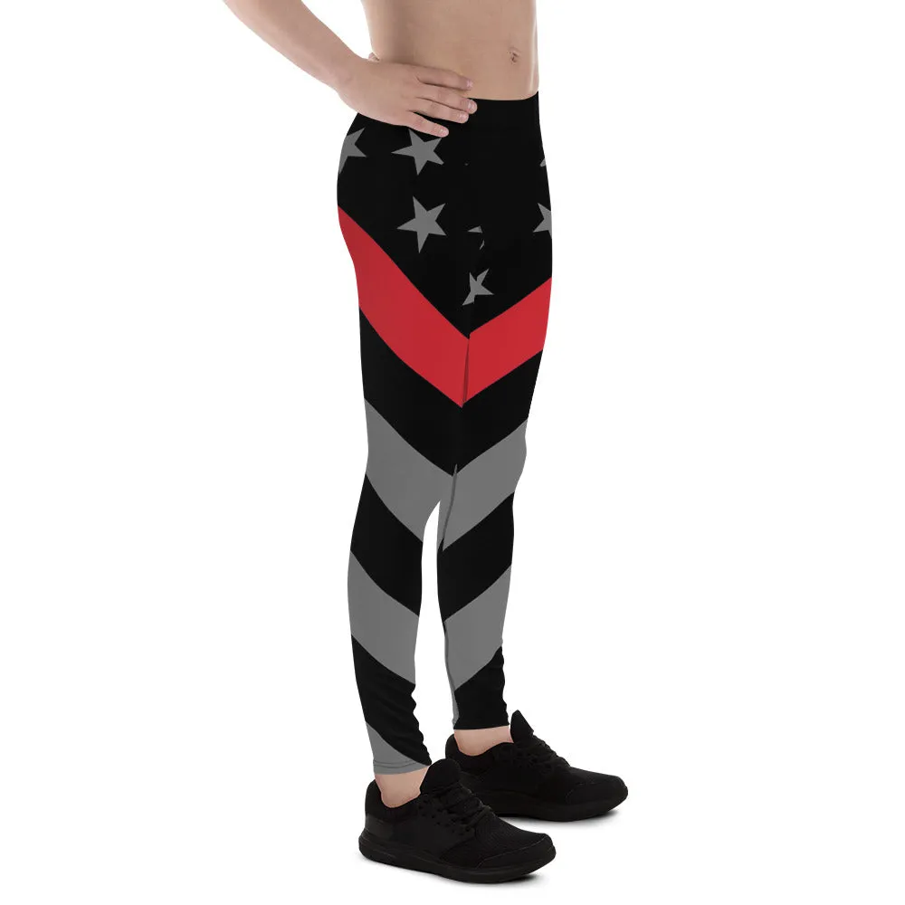 Thin Red Line Flag Men's Leggings