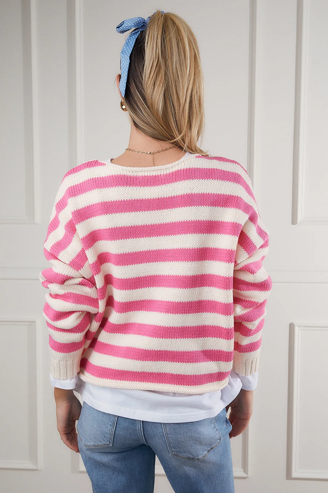 To Love Someone Striped Sweater