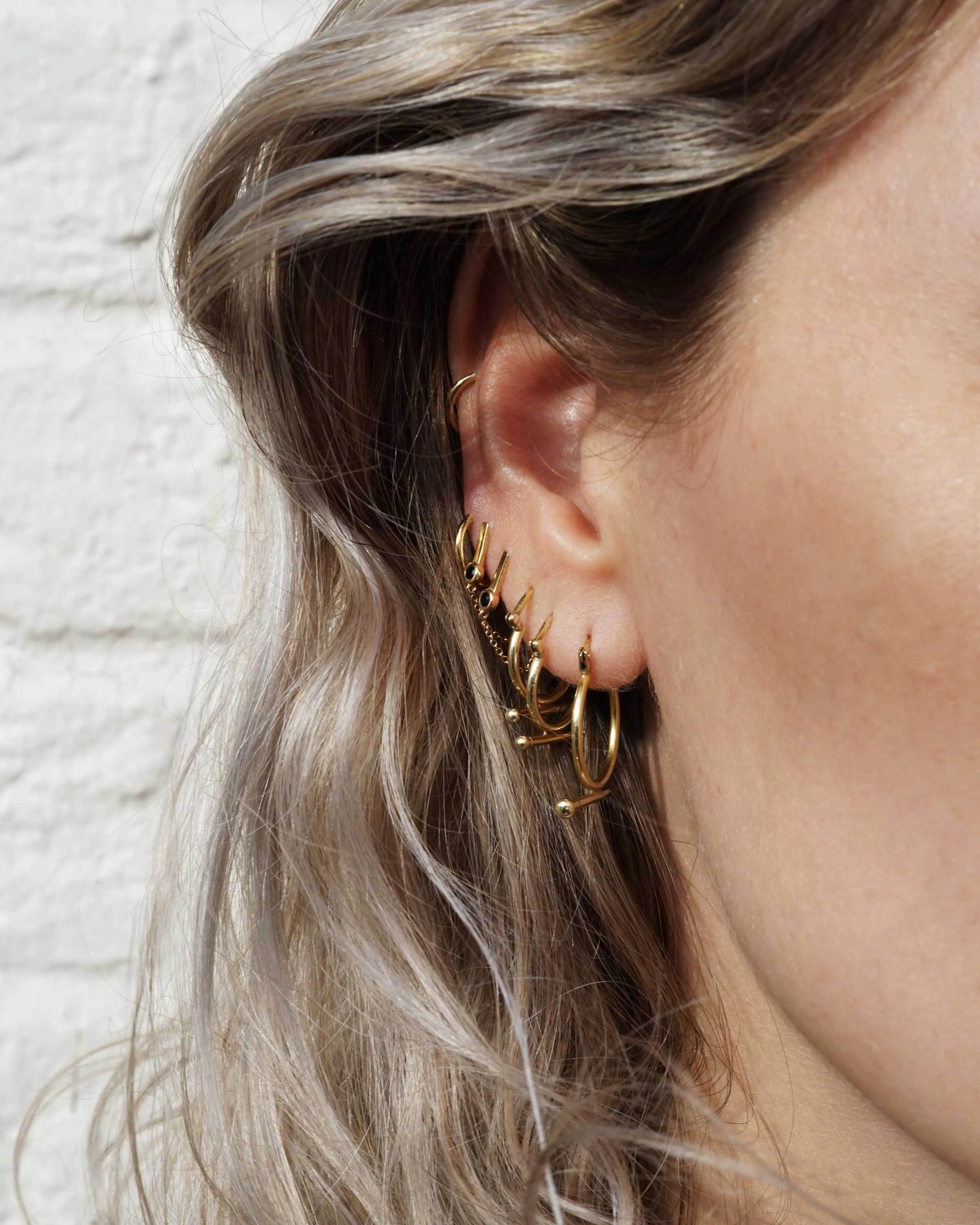 Trapeze large earring <br>Gold Vermeil