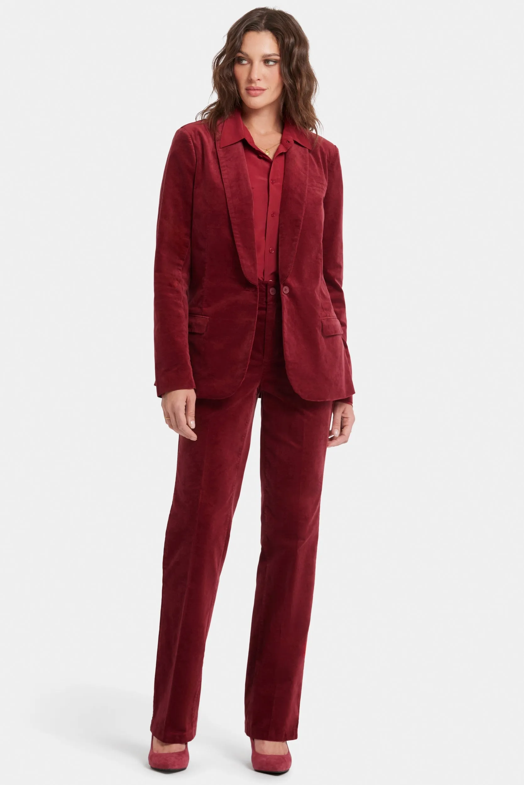 Tuxedo Jacket Velveteen Red | Wild Currant