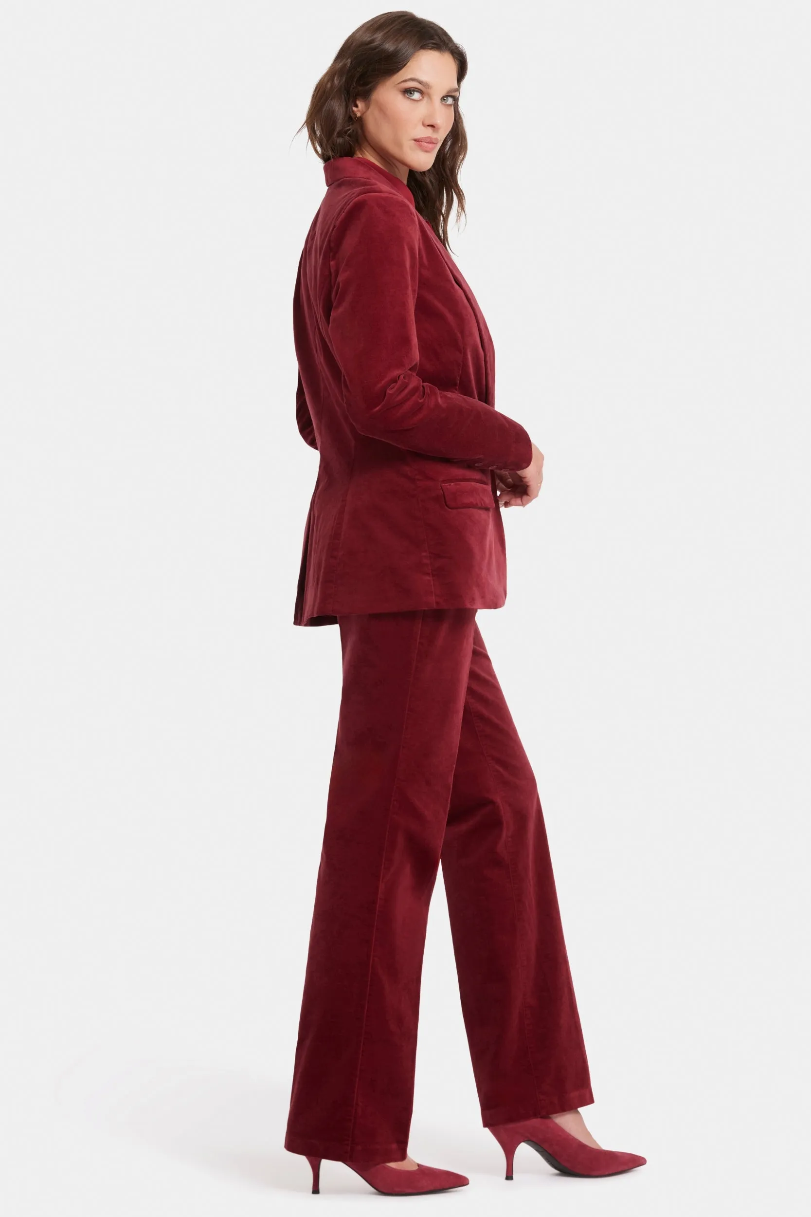 Tuxedo Jacket Velveteen Red | Wild Currant