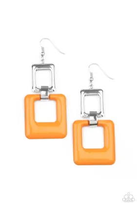 Twice As Nice Orange-Earrings