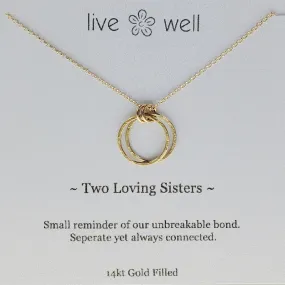 Two Loving Sisters Gold Necklace By Live Well