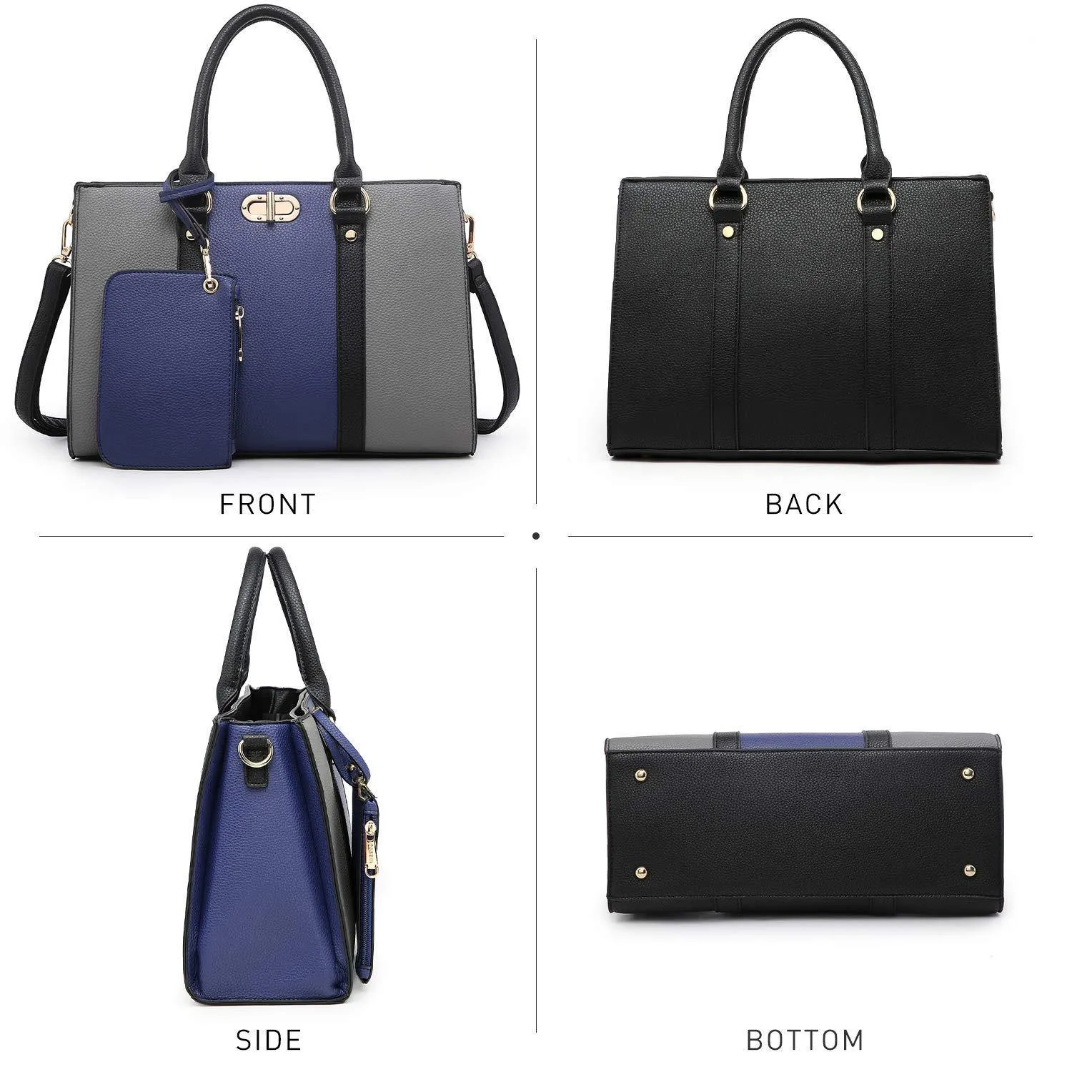 Two-tone 3-in-1 Handbag