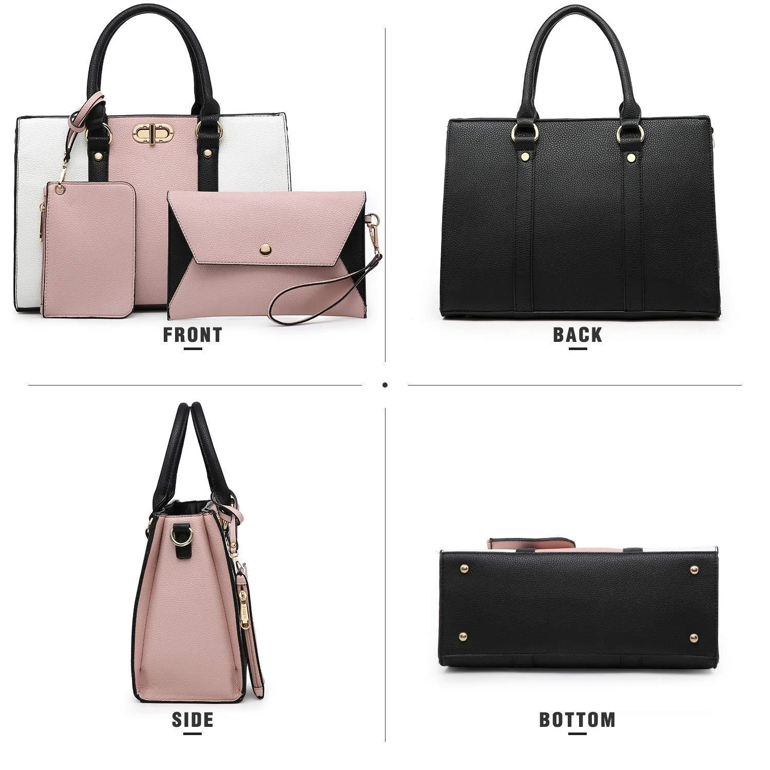 Two-tone 3-in-1 Handbag