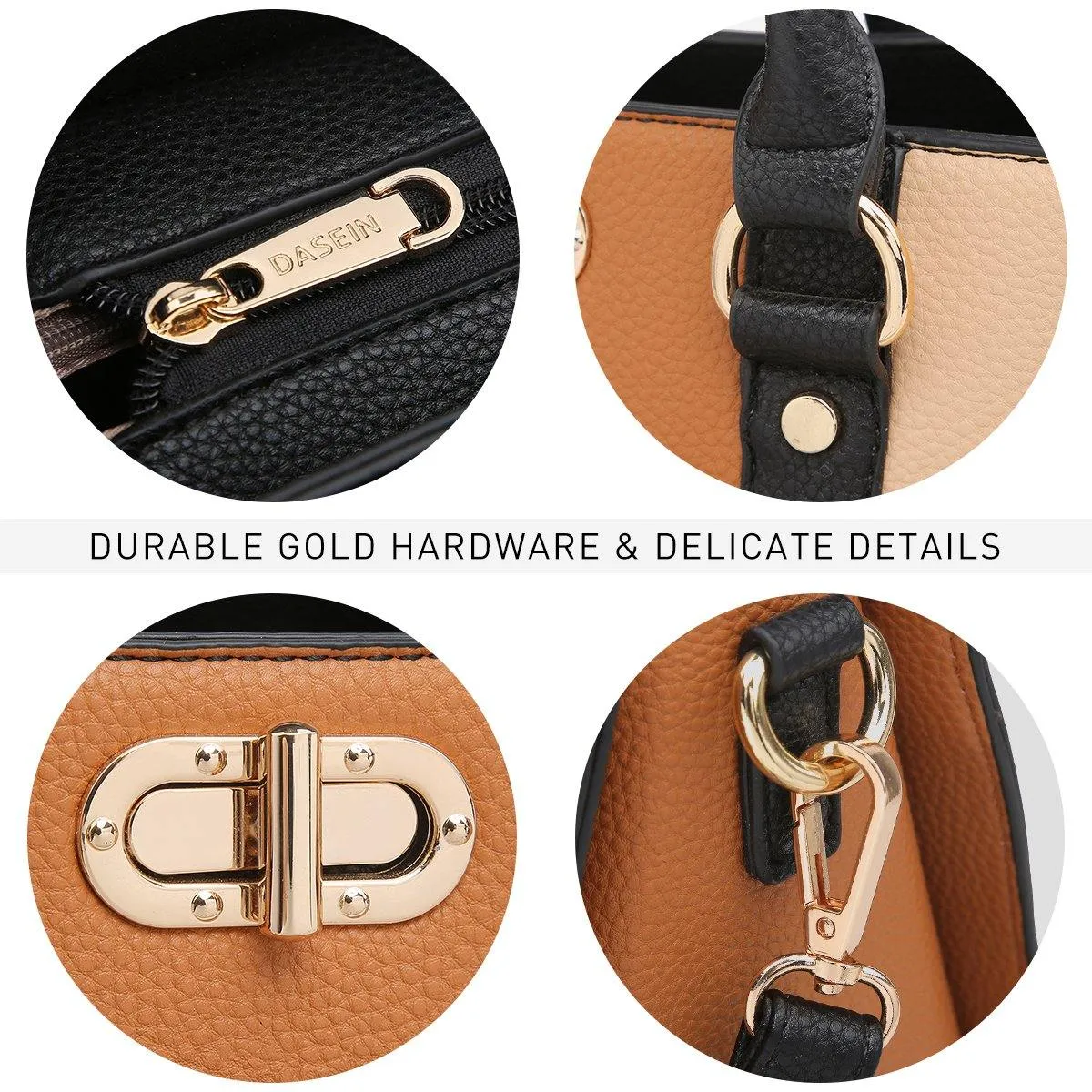 Two-tone 3-in-1 Handbag