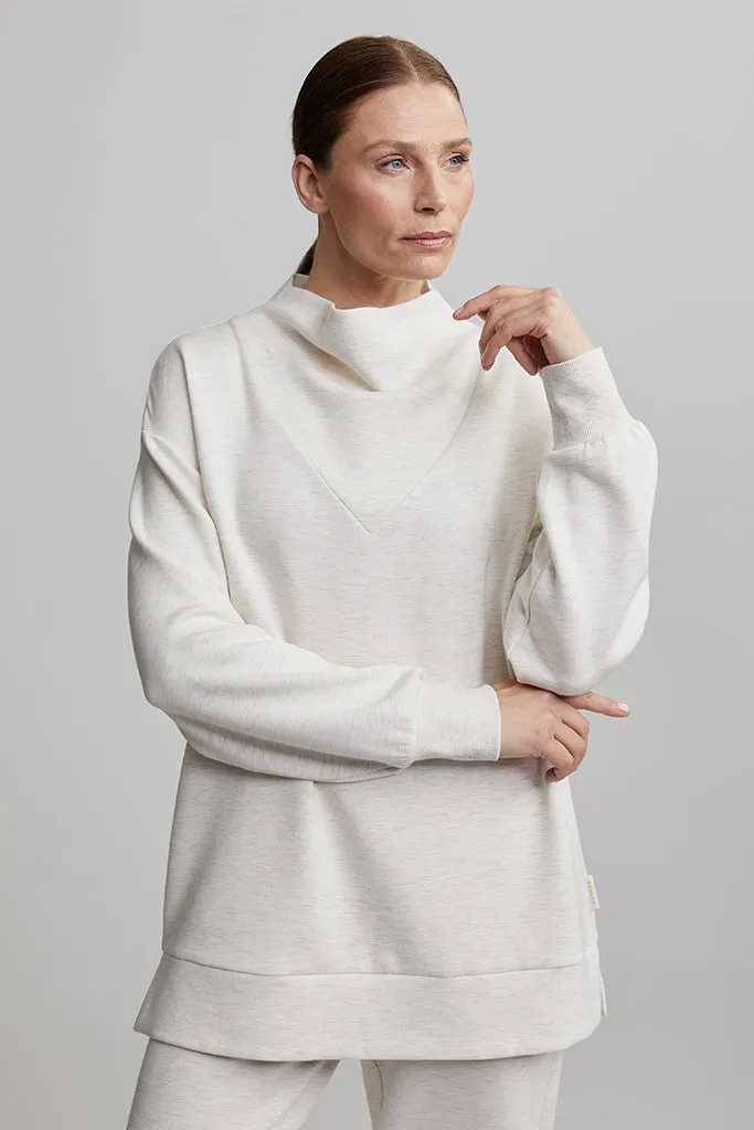 Varley - Modena Longline Sweatshirt - Ivory Marl