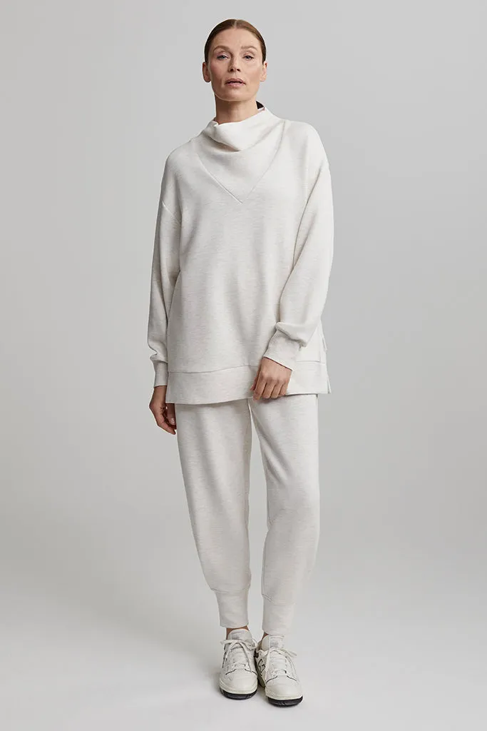 Varley - Modena Longline Sweatshirt - Ivory Marl