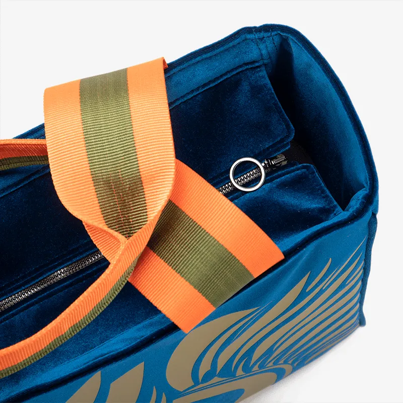 Velvet Equestrian Tote "Hamptons Blue"