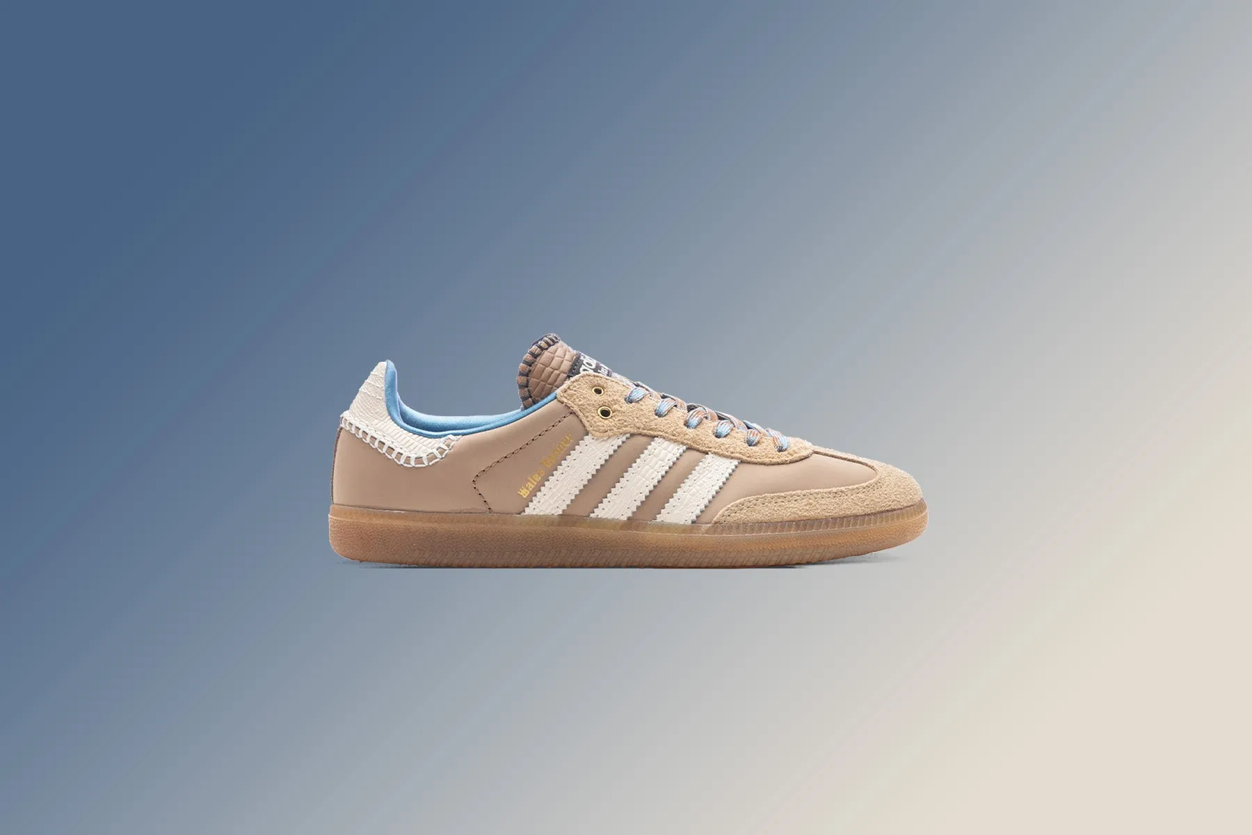 Wales Bonner x Adidas Nylon Samba - Wonder White/Ash Blue