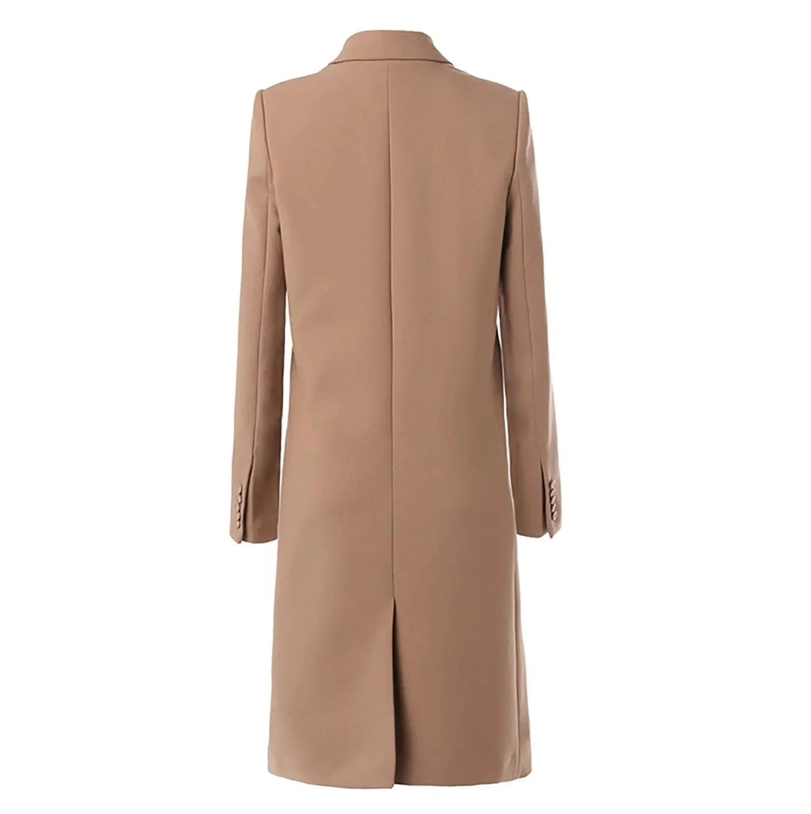 Women's Camel Classic Trench Coat,Long Blazer Overcoat,Women Double-Breasted Blazer Suit Coat Fall Overcoat,Fall Trench Coat Outerwear