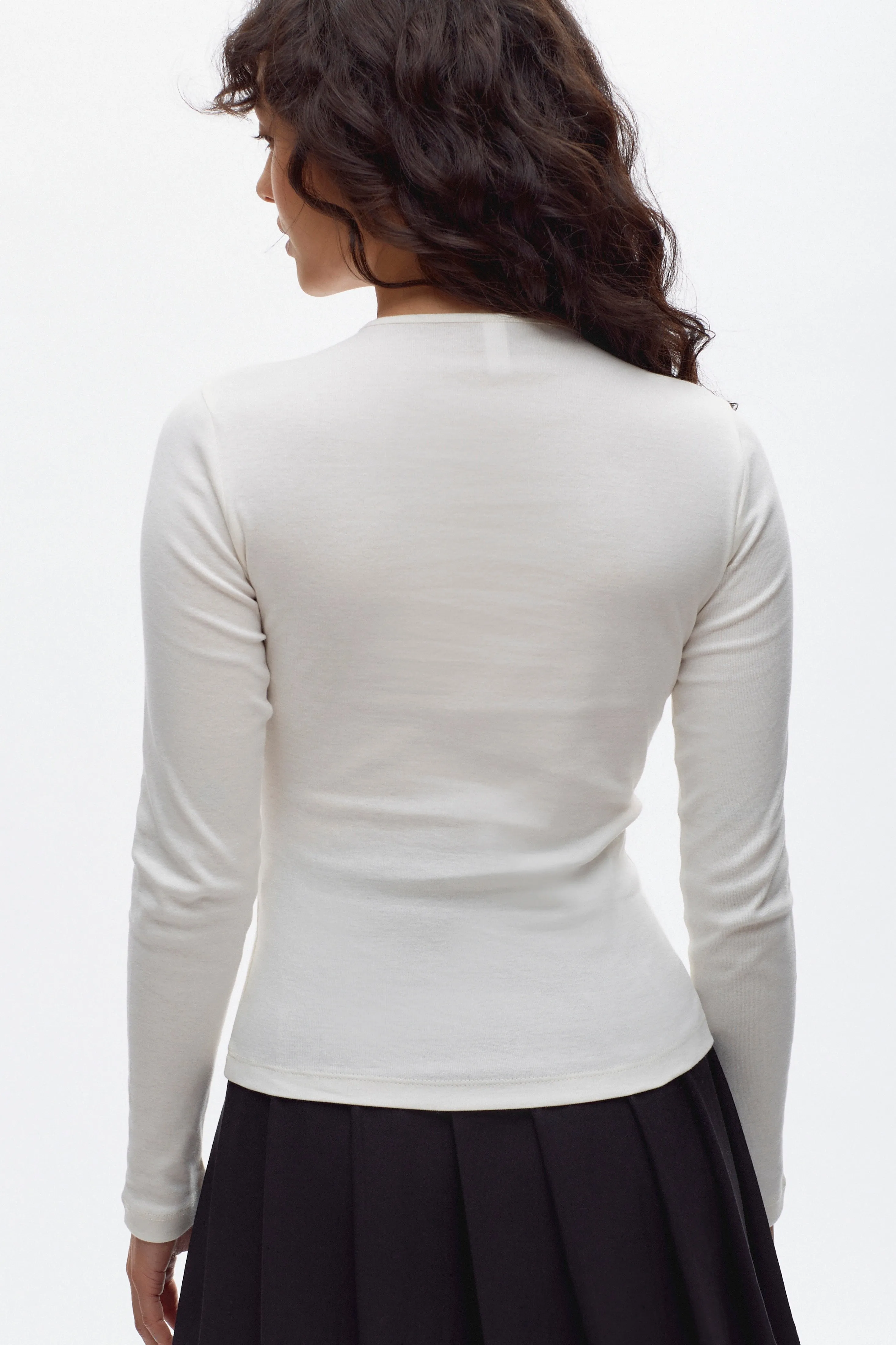 Women's Fitted Longsleeve in Marshmallow