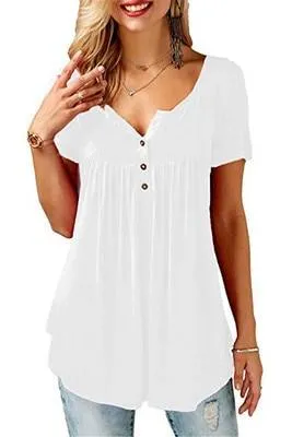 Women's Loose Summer V-Neck T-Shirt