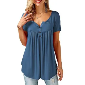 Women's Loose Summer V-Neck T-Shirt