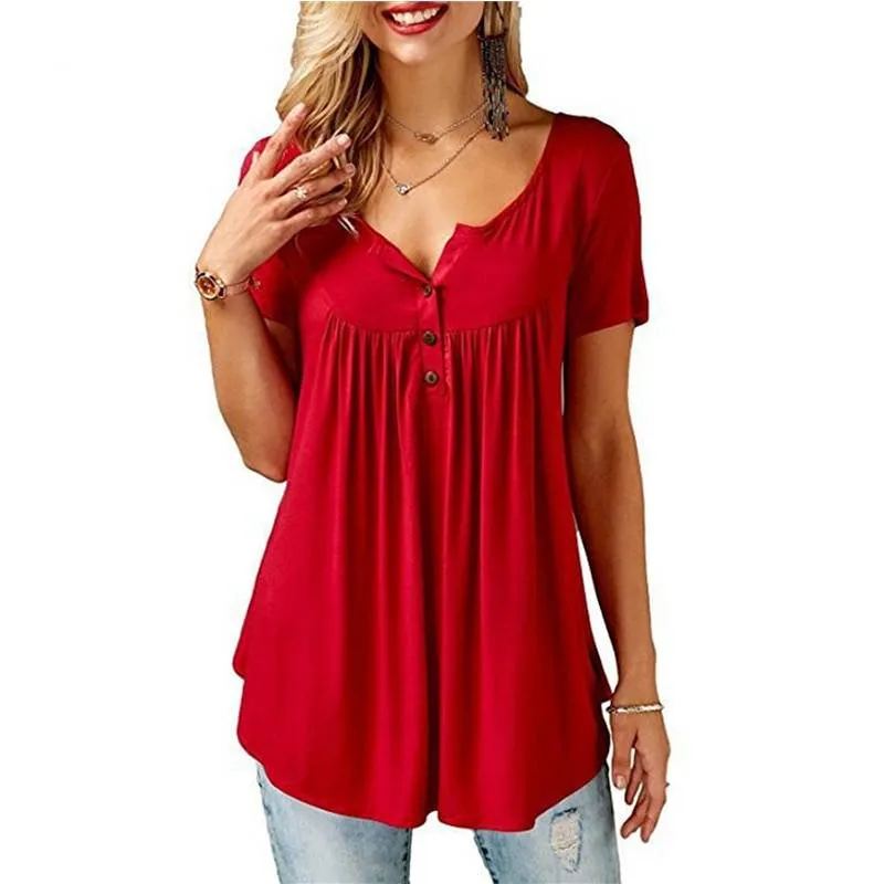 Women's Loose Summer V-Neck T-Shirt