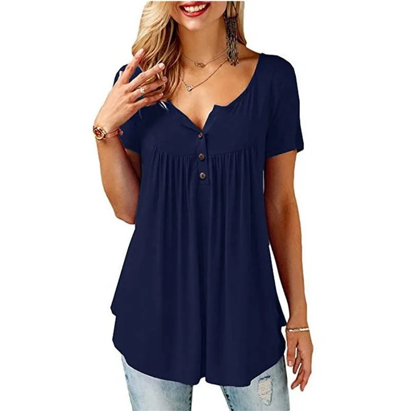 Women's Loose Summer V-Neck T-Shirt