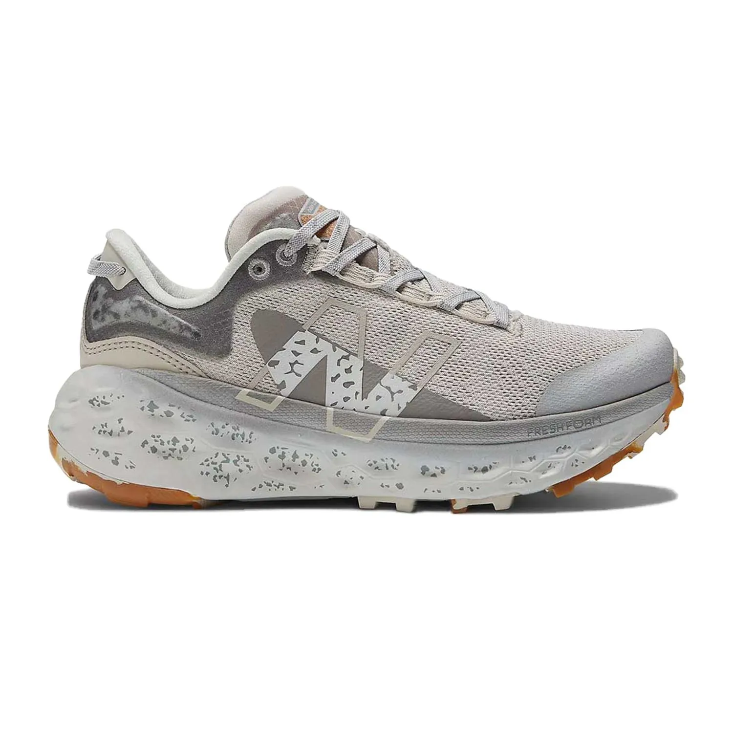 Women's New Balance Fresh Foam More Trail V2, Moonbeam/Rain Cloud, 8 B Medium