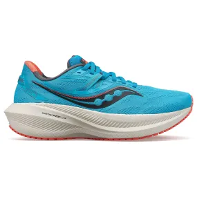 Women's Saucony Triumph 20, Ocean/Coral, 10 B Medium