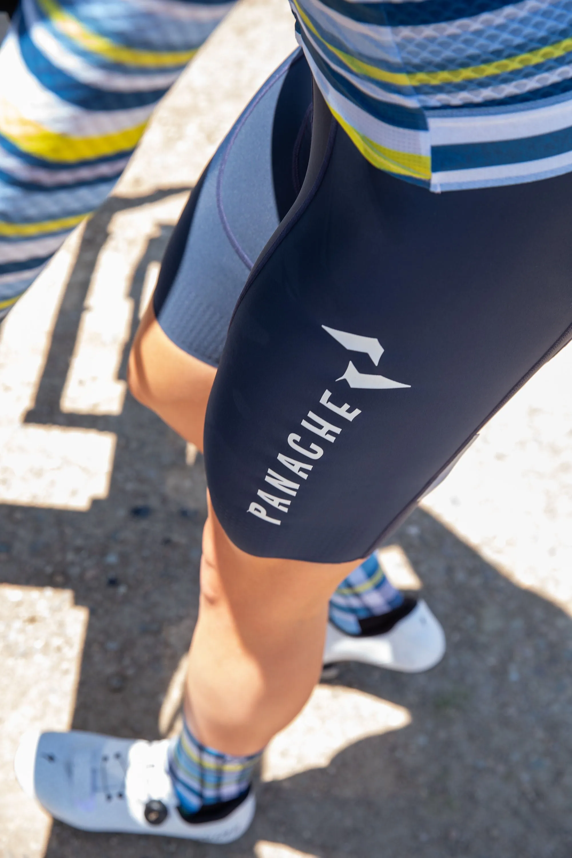 Women's WT 2ND SKIN Bib Short - Midnight Blue w/Panache Logo